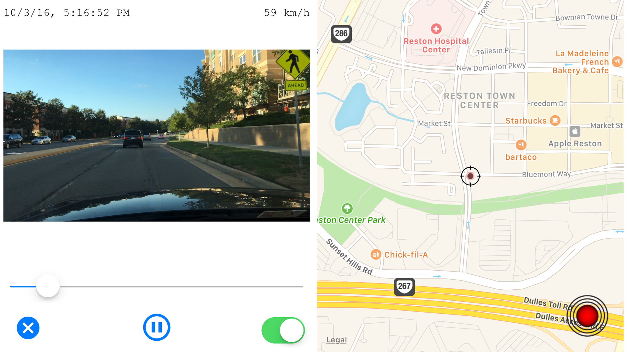 Dynamic Playback with G-Force indicator